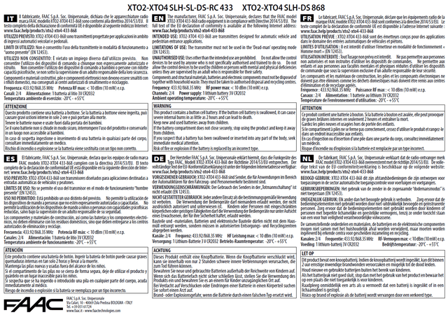 Document XTO2-XTO4 433-868
